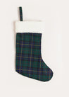 Windsor Tartan Christmas Stocking in Green Accessories  from Pepa London US