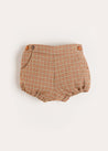 Chester Puppytooth Bloomers in Caramel (3mths-2yrs) Bloomers from Pepa London US