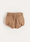 Chester Puppytooth Bloomers in Caramel (3mths-2yrs) Bloomers  from Pepa London US