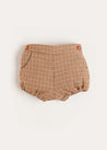 Chester Puppytooth Bloomers in Caramel (3mths-2yrs) Bloomers  from Pepa London US