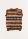 All Over Fair Isle Vest in Camel (4-10yrs) Coats  from Pepa London US