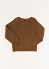 Chunky Cable Knit Crew Neck Jumper in Brown (4-10yrs) Knitwear  from Pepa London US