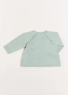 Two Button Baby Cardigan in Green (1-9mths) Knitwear from Pepa London US