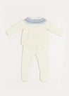 Fair Isle Knitted Set in Cream (1-9mths) Knitted Sets  from Pepa London US