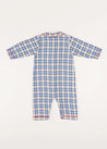 Gloucester Check Peter Pan Collar Nightwear in Blue (6mths-3yrs) Nightwear  from Pepa London US