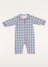 Gloucester Check Peter Pan Collar Nightwear in Blue (6mths-3yrs) Nightwear  from Pepa London US