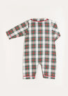 Sussex Tartan Peter Pan Collar Nightwear in Red (6mths-3yrs) Nightwear from Pepa London US