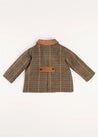 Cambridge Check Coat in Brown (18mths-3yrs) Coats  from Pepa London US