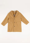 Long Tailored Coat in Camel (4-10yrs) Coats  from Pepa London US