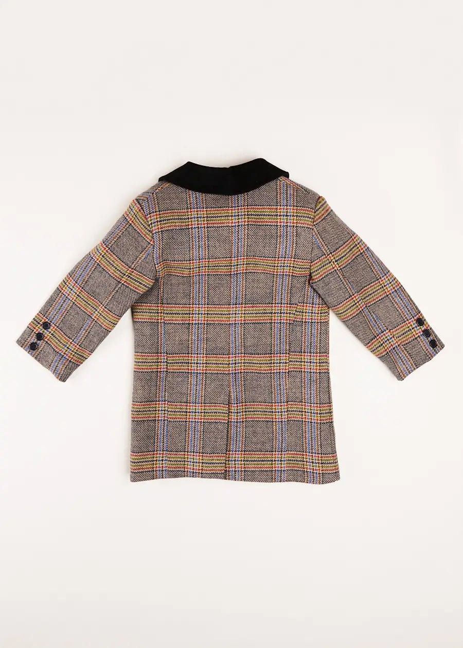 Sutherland Check Tailored Coat in Green (4-10yrs) Coats from Pepa London US