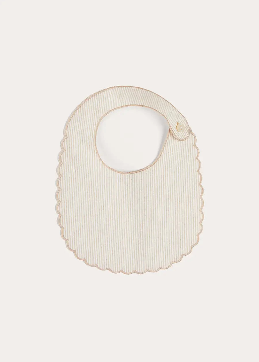 Waterford Striped Bib in Beige ACCESSORIES from Pepa London US