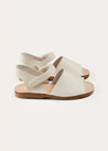 Open Toe Leather Sandals in Ivory (17-30EU) SHOES from Pepa London US