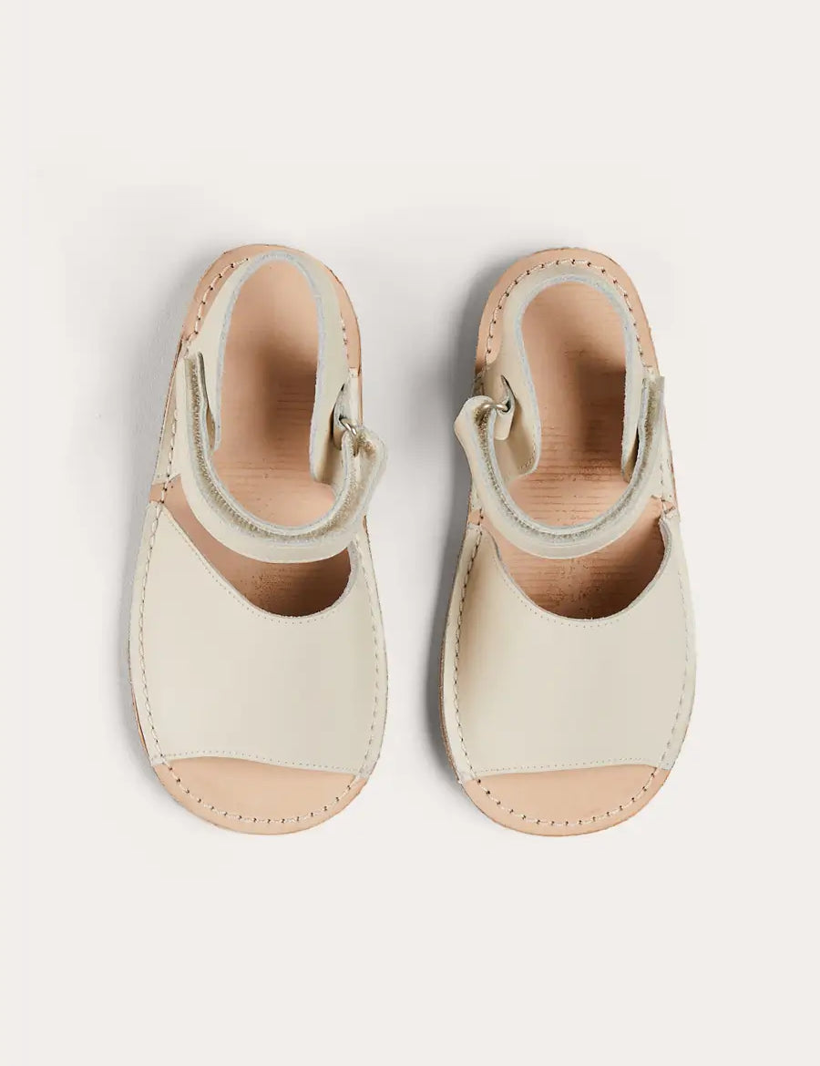 Open Toe Leather Sandals in Ivory (17-30EU) SHOES from Pepa London US