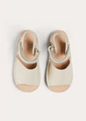 Open Toe Leather Sandals in Ivory (17-30EU) SHOES from Pepa London US