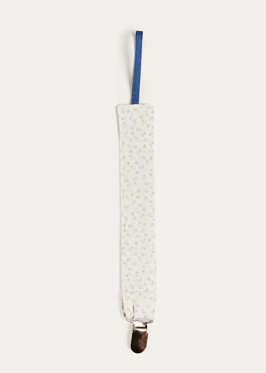 Betsy Floral Dummy Clip Dummy Clip in Baby Blue (OS) Accessories from Pepa London US