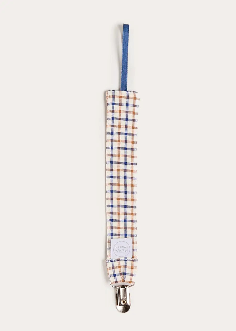 Cadogan Houndstooth Dummy Clip Dummy Clip in Camel (OS) Accessories from Pepa London US