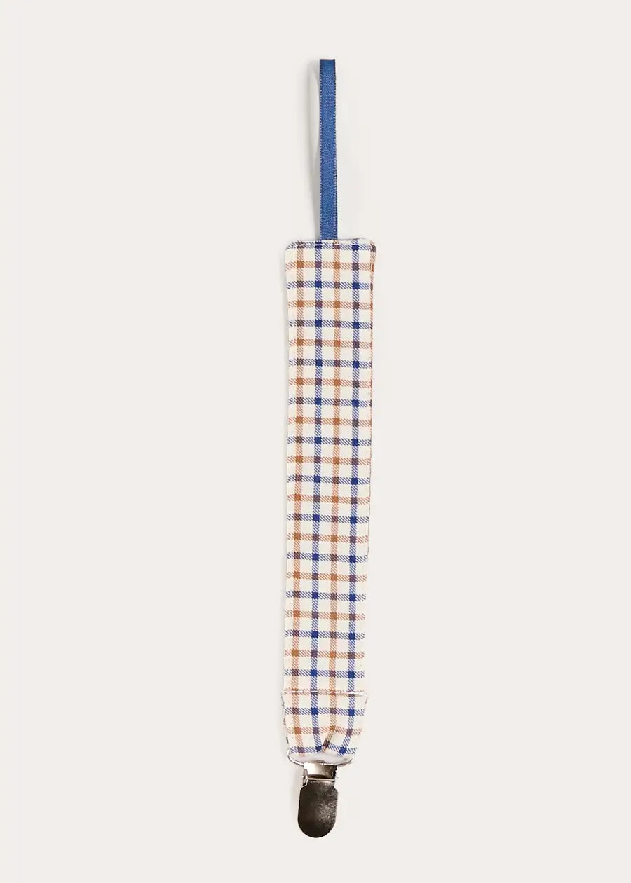 Cadogan Houndstooth Dummy Clip Dummy Clip in Camel (OS) Accessories from Pepa London US