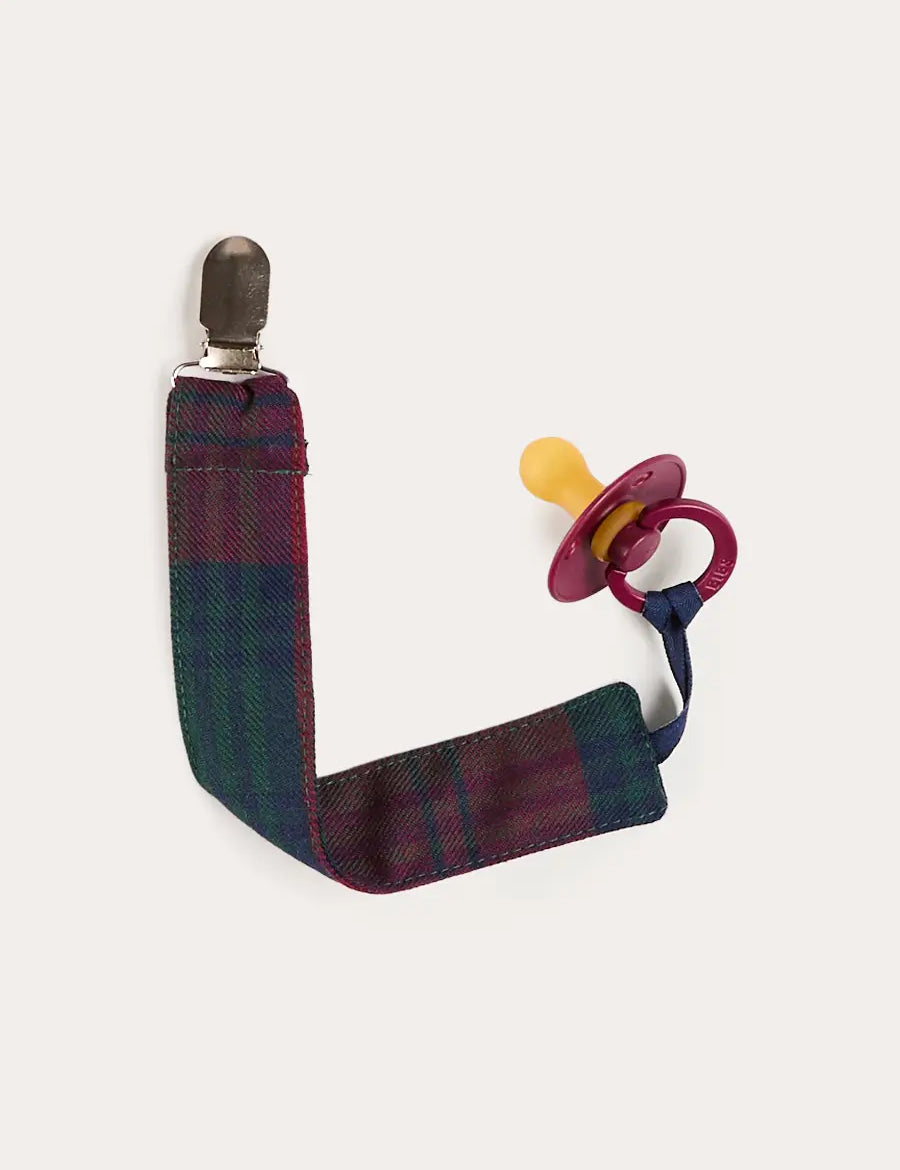 Grosvenor Tartan Dummy Clip Dummy Clip in Red (OS) Accessories from Pepa London US