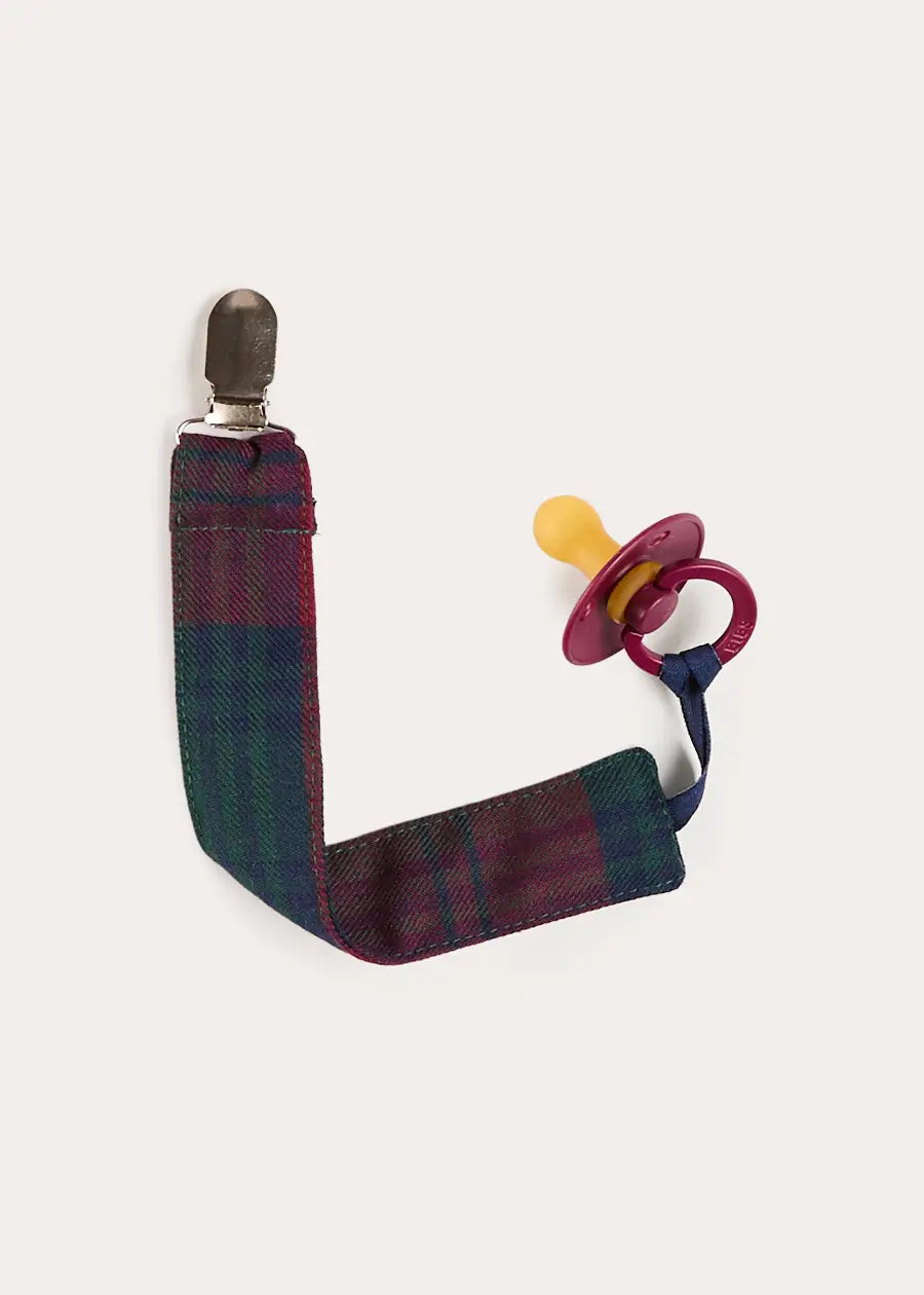 Grovesnor Tartan Dummy Clip Dummy Clip in Red (OS) Accessories from Pepa London US