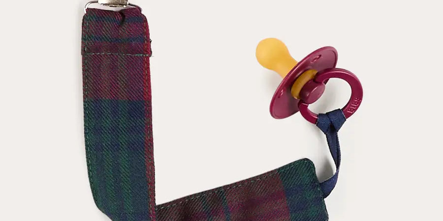 Grosvenor Tartan Dummy Clip Dummy Clip in Red (OS) Accessories from Pepa London US