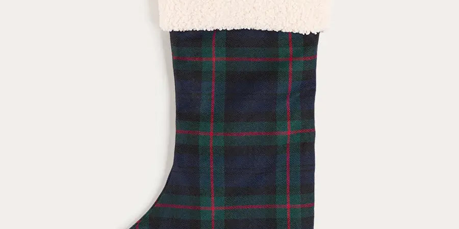 Kinnerton Tartan Christmas Stocking in Green (OS) Accessories from Pepa London US