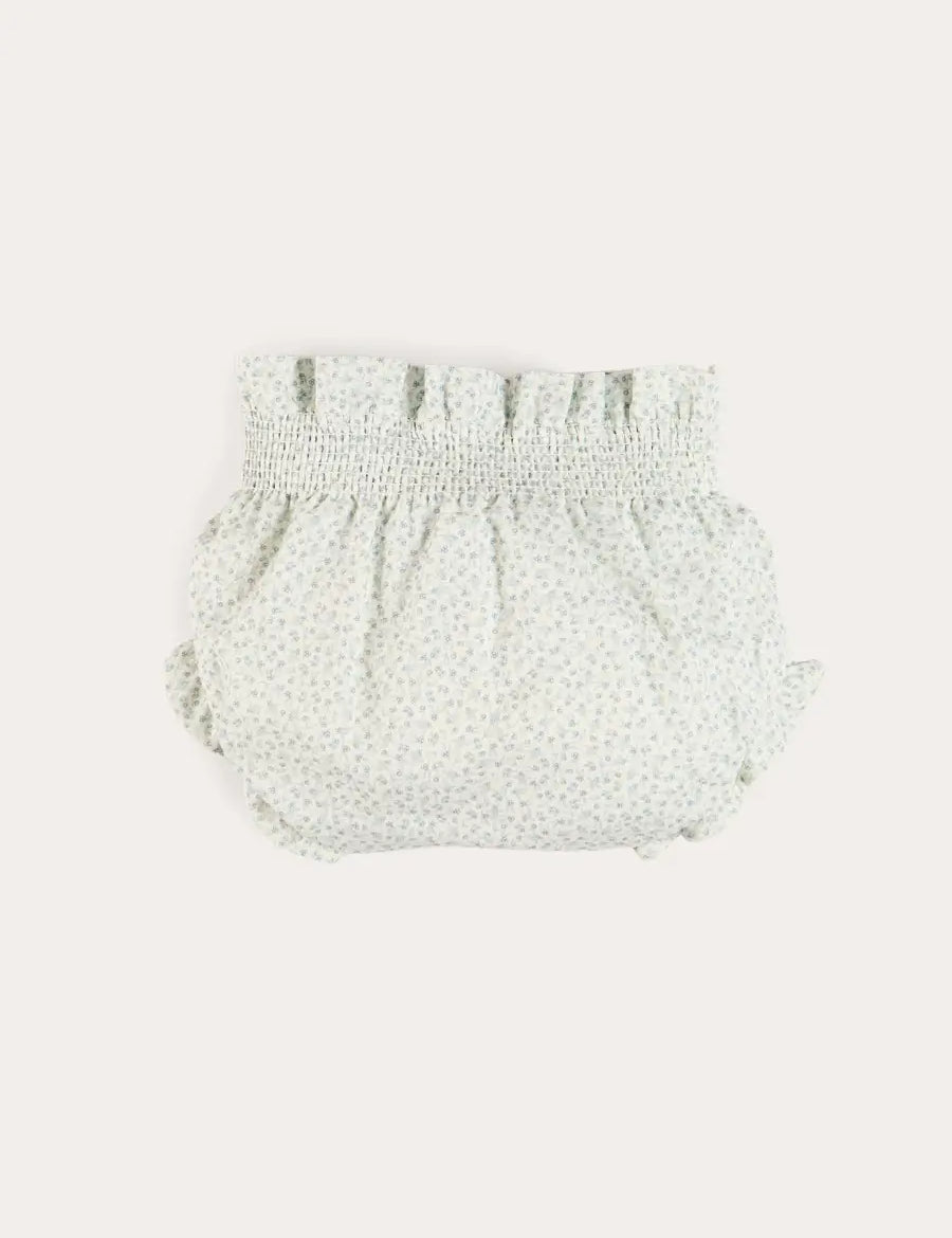 Betsy Floral Hand Smocked Bloomers in Blue (1mth-2yrs) Bloomers from Pepa London US