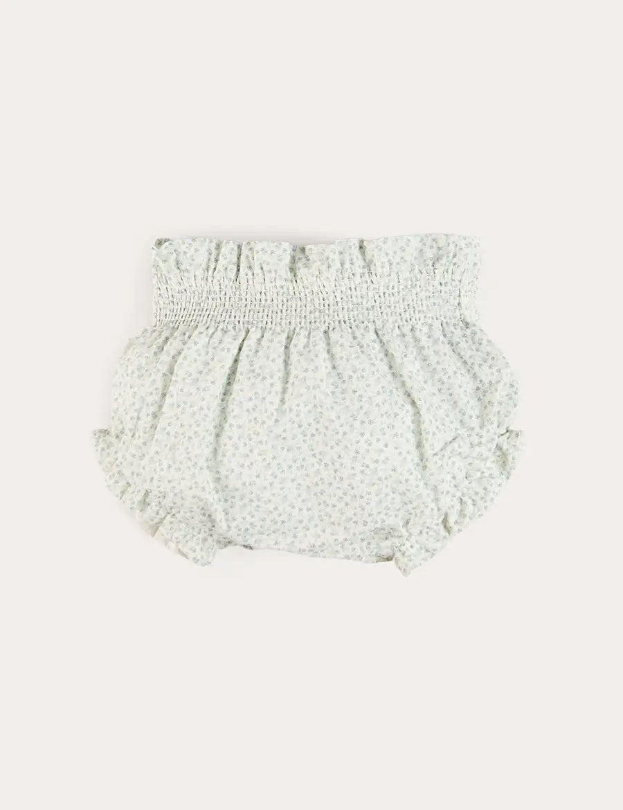 Betsy Floral Hand Smocked Bloomers in Blue (1mth-2yrs) Bloomers from Pepa London US
