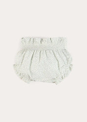 Betsy Floral Hand Smocked Bloomers in Blue (1mth-2yrs) Bloomers from Pepa London US