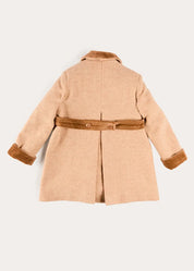 Traditional Double Breasted Coat in Camel (12mths-10yrs) Coats from Pepa London US