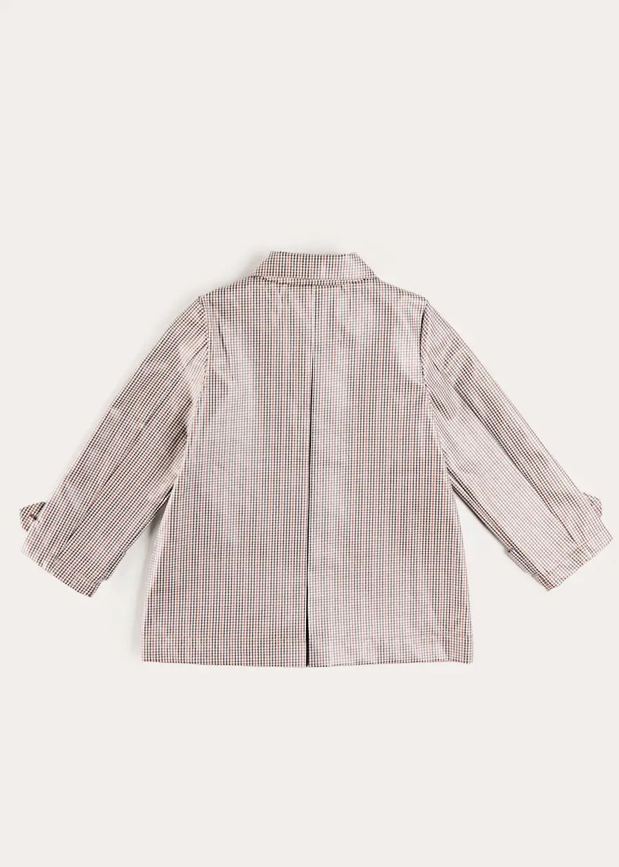 Sloane Check Raincoat with Pockets in Camel (4-10yrs) Coats from Pepa London US
