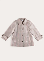 Sloane Check Raincoat with Pockets in Camel (4-10yrs) Coats from Pepa London US