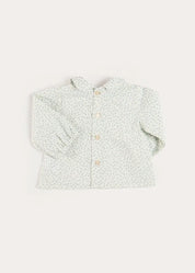Betsy Floral Long Sleeve Shirt in Blue (1mth-12mths) Shirts from Pepa London US