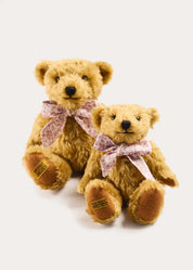 Limited Edition Merrythought & Pepa Teddy Bear in Jane Floral Bow in Pink (S-M) Toys from Pepa London US