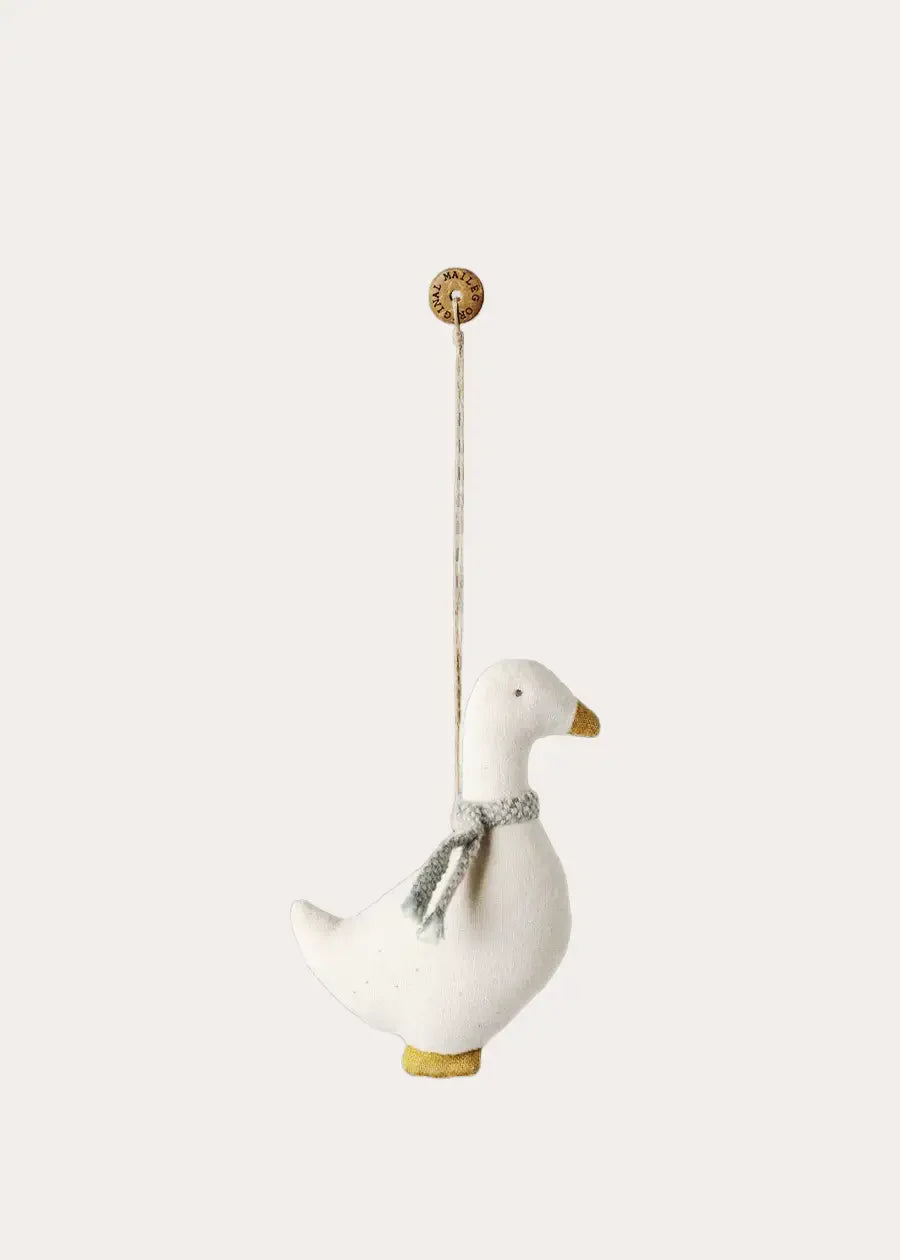 Fabric Goose Tree Ornament in White from Pepa London US