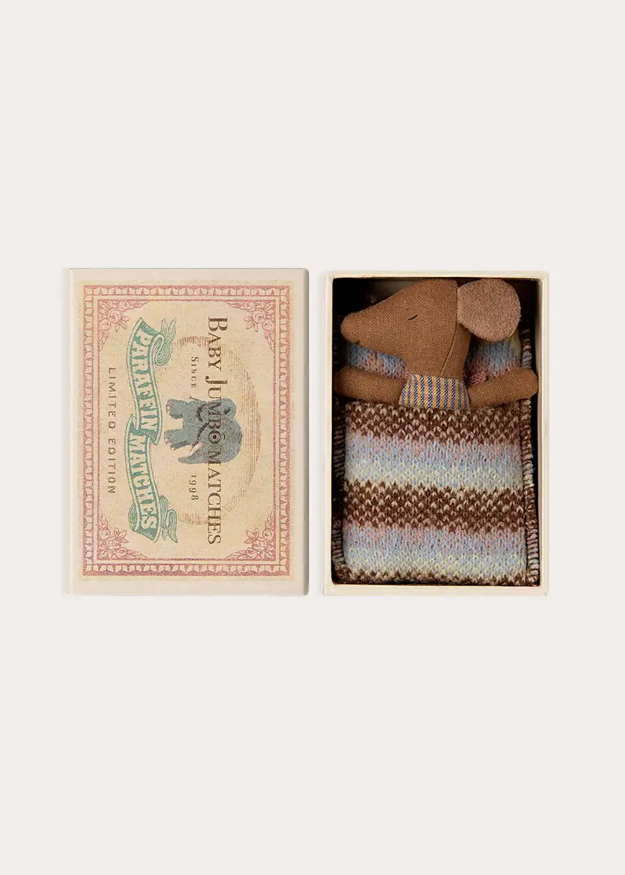 Sleepy Wakey Baby Mouse in a Matchbox in Rose TOYS from Pepa London US