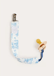 Audrey Toile Dummy Clip in Blue Accessories from Pepa London US