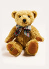 Limited-Edition Merrythought & Pepa Teddy Bear with Red Tartan Bow Toys  from Pepa London