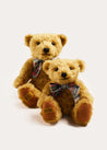 Limited-Edition Merrythought & Pepa Teddy Bear with Red Tartan Bow Toys from Pepa London US