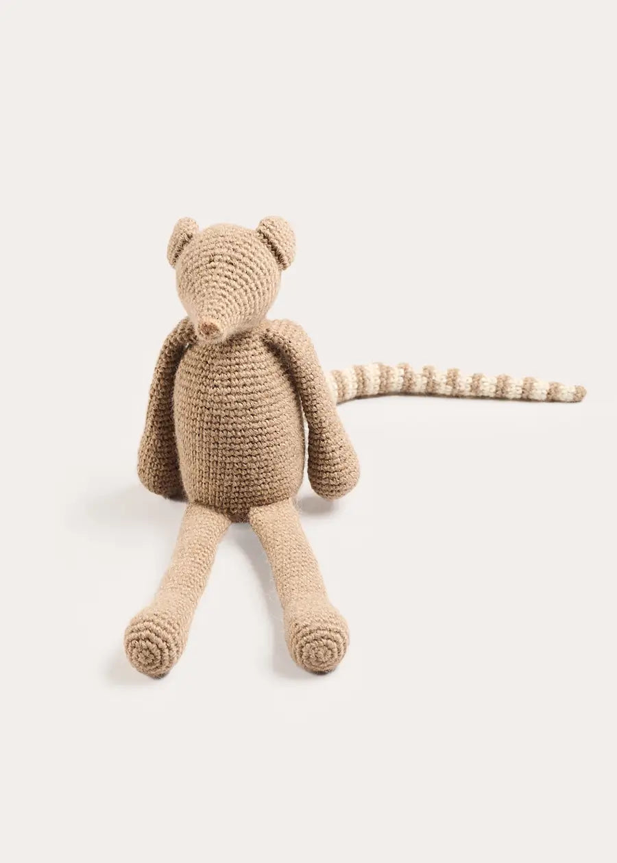 Handmade Baby Alpaca Cusumbo Animal Toy in Brown from Pepa London US