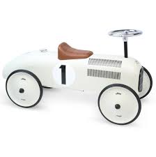 White Vintage Metal Car TOYS from Pepa London US