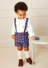 Eaton Check Shorts with Braces in Navy (18mths-4yrs) Shorts  from Pepa London US