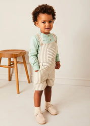 Holland Striped Pocket Front Dungarees in Green (18mths-4yrs) DUNGAREES from Pepa London US