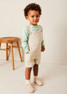 Holland Striped Pocket Front Dungarees in Green (18mths-4yrs) DUNGAREES from Pepa London US