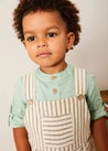 Holland Striped Pocket Front Dungarees in Green (18mths-4yrs) DUNGAREES from Pepa London US