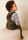 Corduroy Pocket Front Dungarees in Green (18mths-4yrs) Dungarees  from Pepa London US