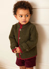 Austrian Single Breasted Contrast Trim Jacket in Green (18mths-10yrs) Coats  from Pepa London US