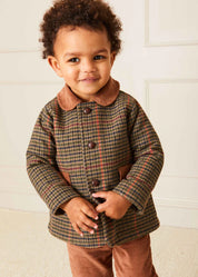 The Brown Corduroy Trousers with Braces Baby Boy Look LOOK from Pepa London US