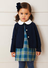 Openwork Buttoned Cardigan in Navy (12mths-10yrs) Knitwear  from Pepa London US