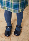 Leather Mary Jane Baby Shoes in Navy (20-24EU) Shoes from Pepa London US