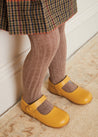 Leather Mary Jane Baby Shoes in Mustard (20-24EU) Shoes  from Pepa London US